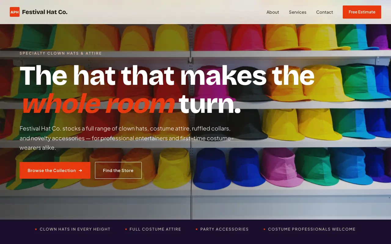 Festival Hat Co. — built by SiteGlowUp