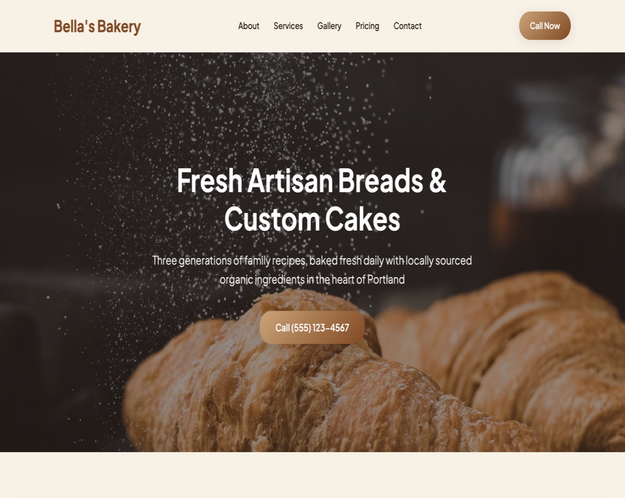 Bella's Bakery — built by SiteGlowUp