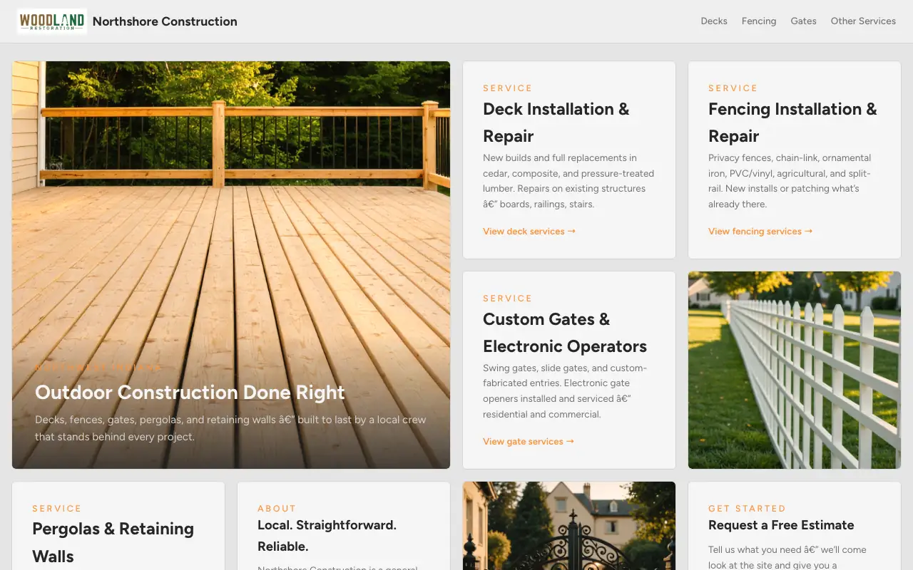 Northshore Construction — built by SiteGlowUp
